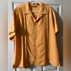 CUBAVERA Men’s Double Button Down‎ Melon/Orange XL
